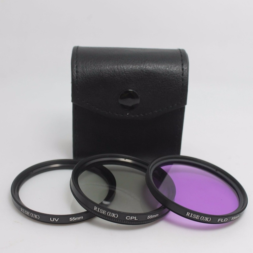 55mm UV CPL FLD Lens Filter Kit for Nikon D5600 D5500