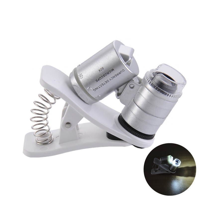 Universal 3Led Light Clip Mobile Phone Microscope