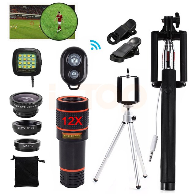 2017 15in1 Camera lens kit 12x Zoom Telephoto Lens With