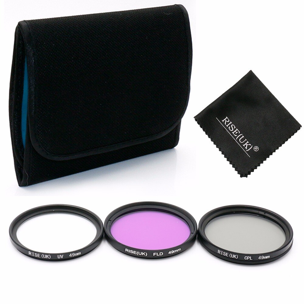 RISE(UK) 49mm UV FLD CPL+bag +gift Filter Set filter for