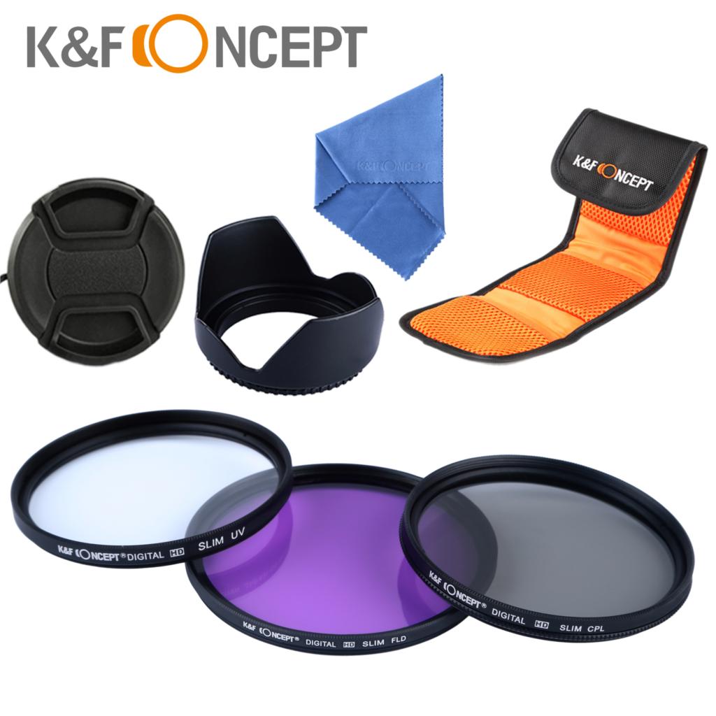 free shipping 3 piece 52mm UV CPL FLD Filter Set For Nikon