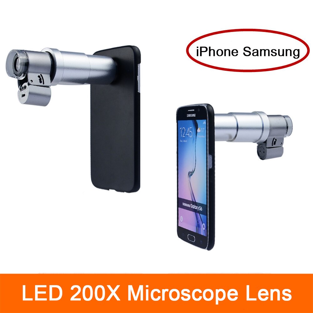 2017 Newest Portable LED Jewelry 200X Lens Microscope