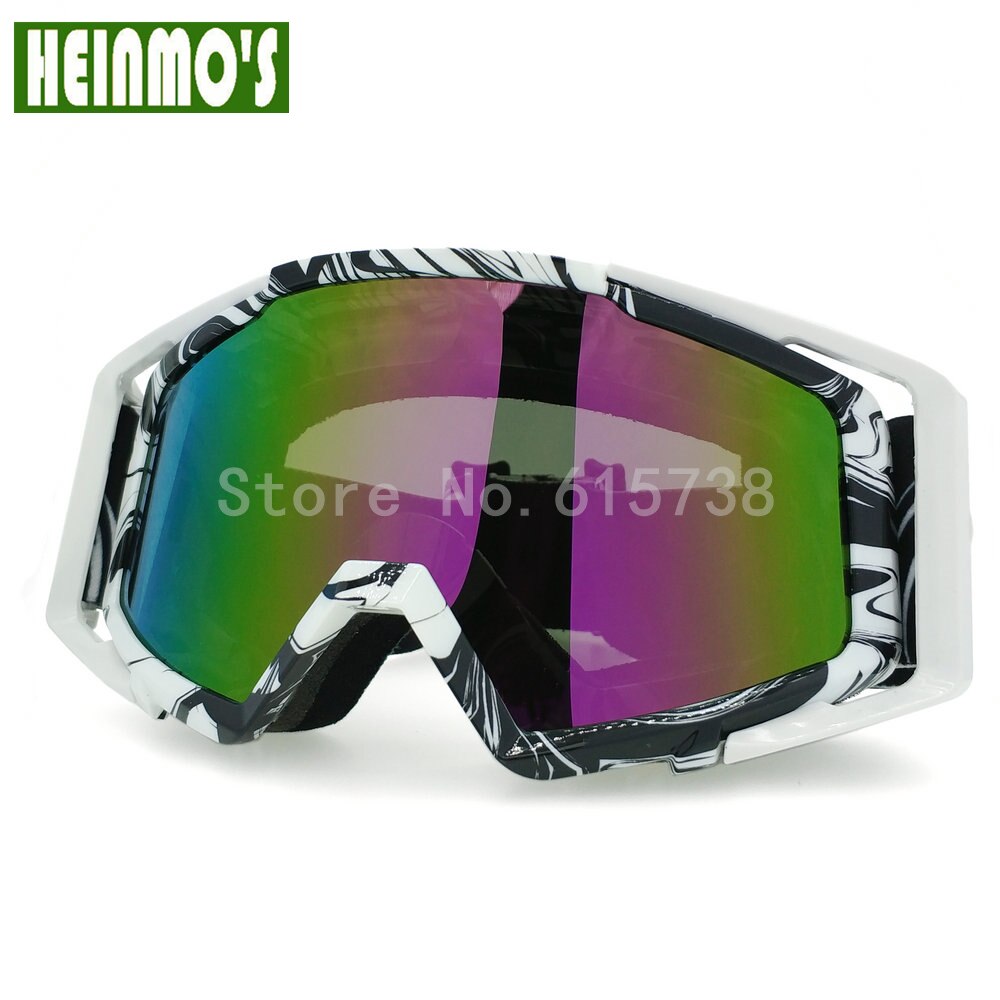 White Black Color Lens Goggle Off Road Motocross Goggles