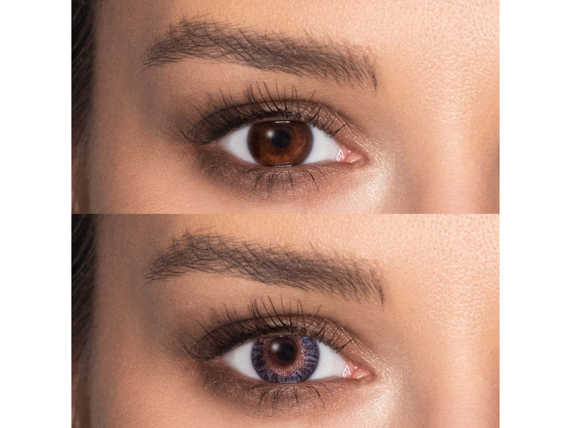 Grey TopVue Color Monthly contact lenses with power (2