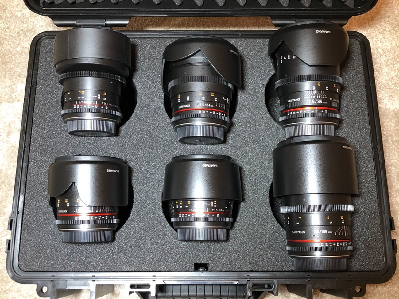 Rent Samyang 6 x Cine Prime Lens Kit VDSLR Canon EF