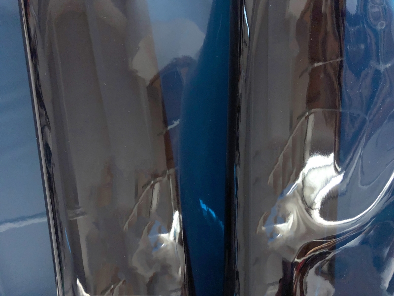 Clear Tinted Plastic in Navy BJ Fabrics