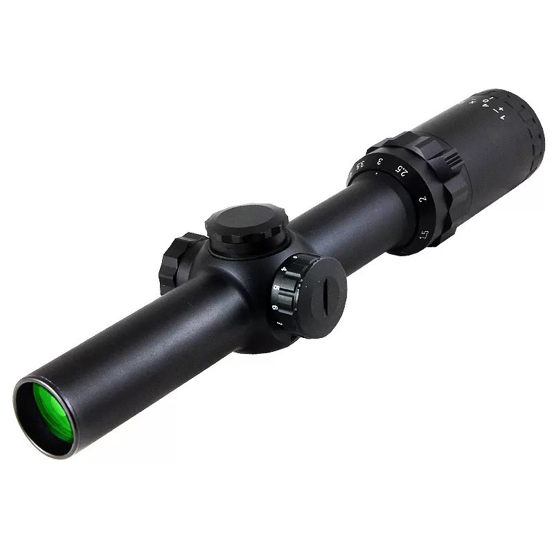 High Definition 1x 4x Hunting Rifle Scope 24mm Objective Lens