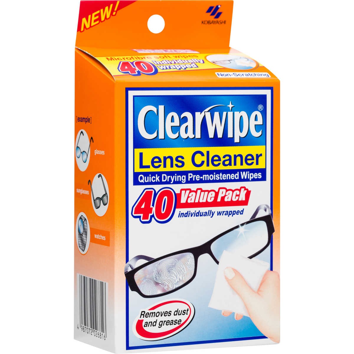 Clearwipe Lens Cleaner Quick Drying Wipes 40 Pack BIG W