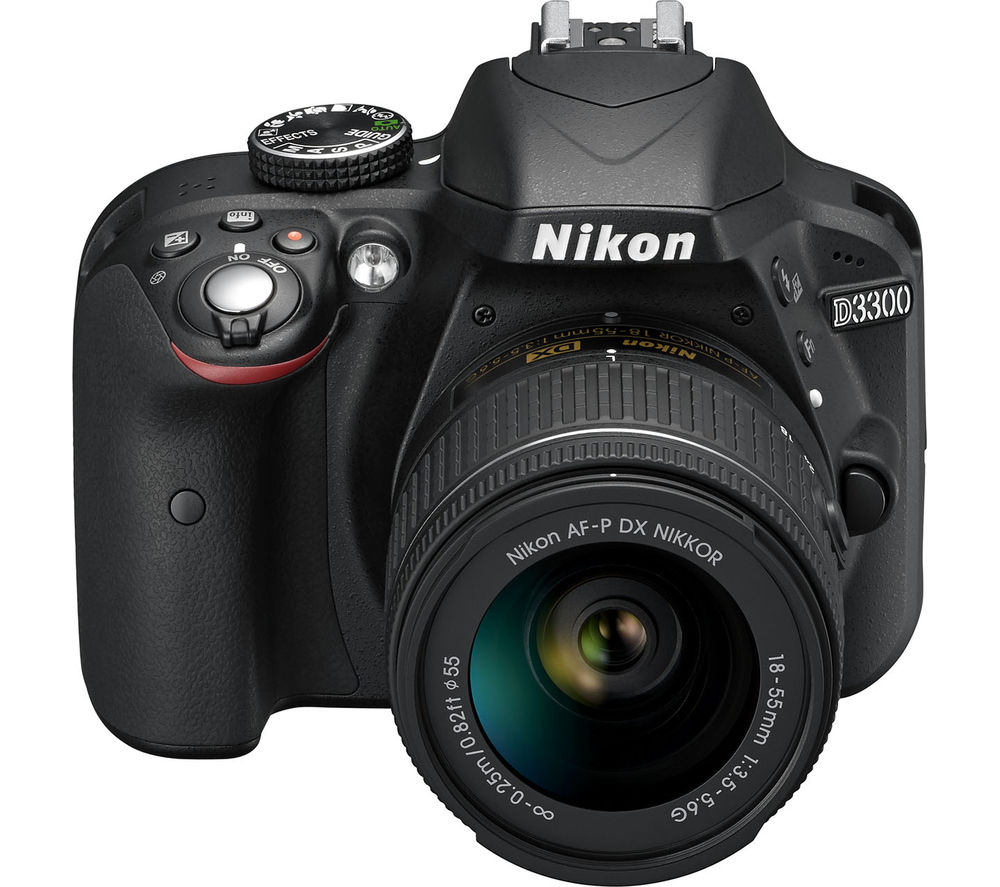 Nikon D3300 24MP DSLR Camera + 1855mm Lens in Black (UK