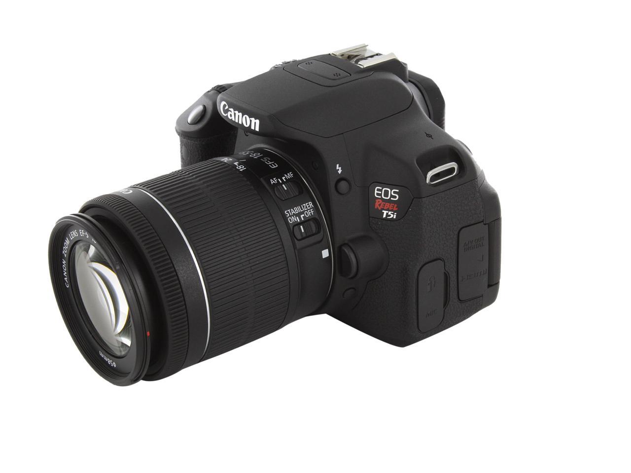 Canon EOS Rebel T5i 8595B003 Black Digital SLR Camera with