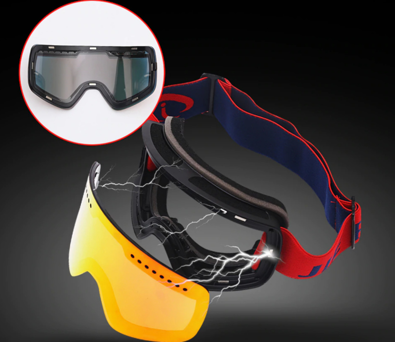 Skibril snowboard Goggles met lens spiegel