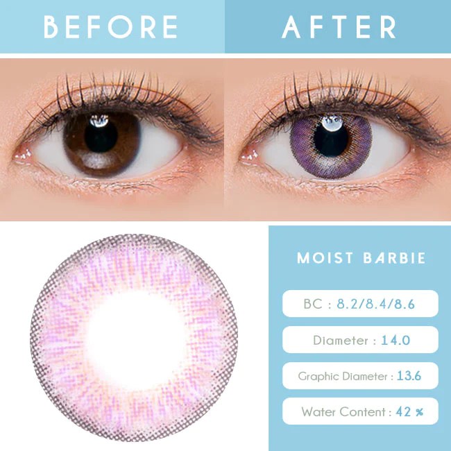 Violet Toric Lens Moist Barbie Purple Contacts For
