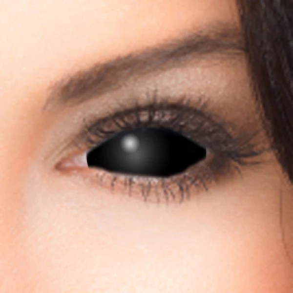 Black Scleral Full Eye Coloured Contacts (SabreTooth