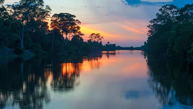 Amazon River at sunset