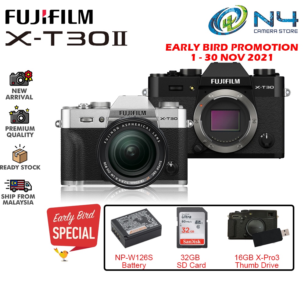 Fujifilm XT30II XT30 Mark2 Body and XF1855mm F2.84R Kit