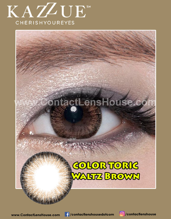Waltz Brown colored toric lenses for astigmatism