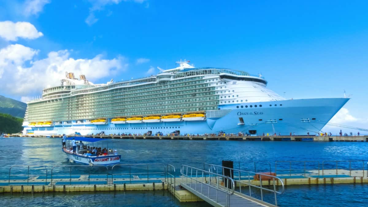 Royal Caribbean cruise ship in Haiti