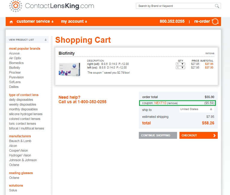 10 Off Contact Lens King Coupon Code 2018 Promo Codes
