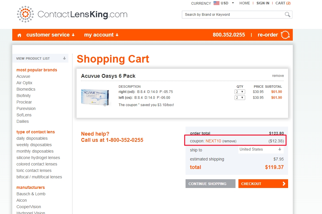 75 Off Contact Lens King Coupon Code 2018 Promo Codes