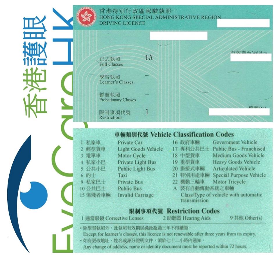 【Drivers eyesight test certificate】 EyeCareHK 香港護眼