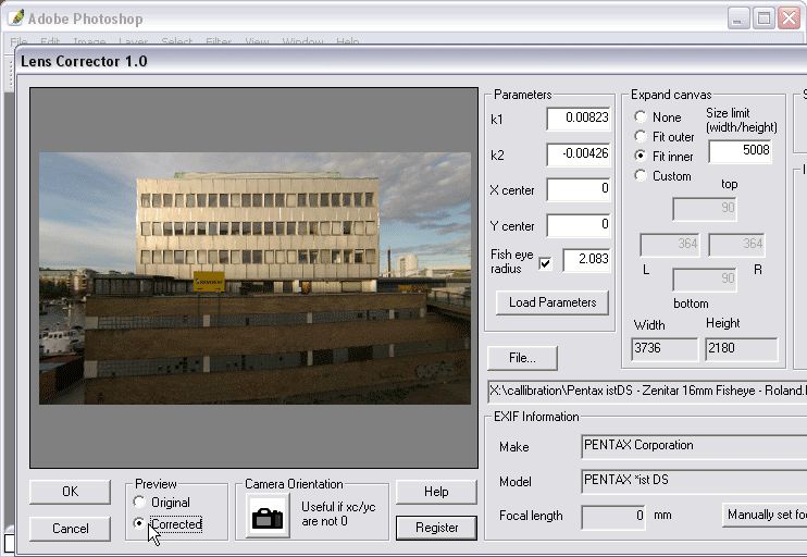 Proxel Lens Corrector 1.2.0 plugin correcting