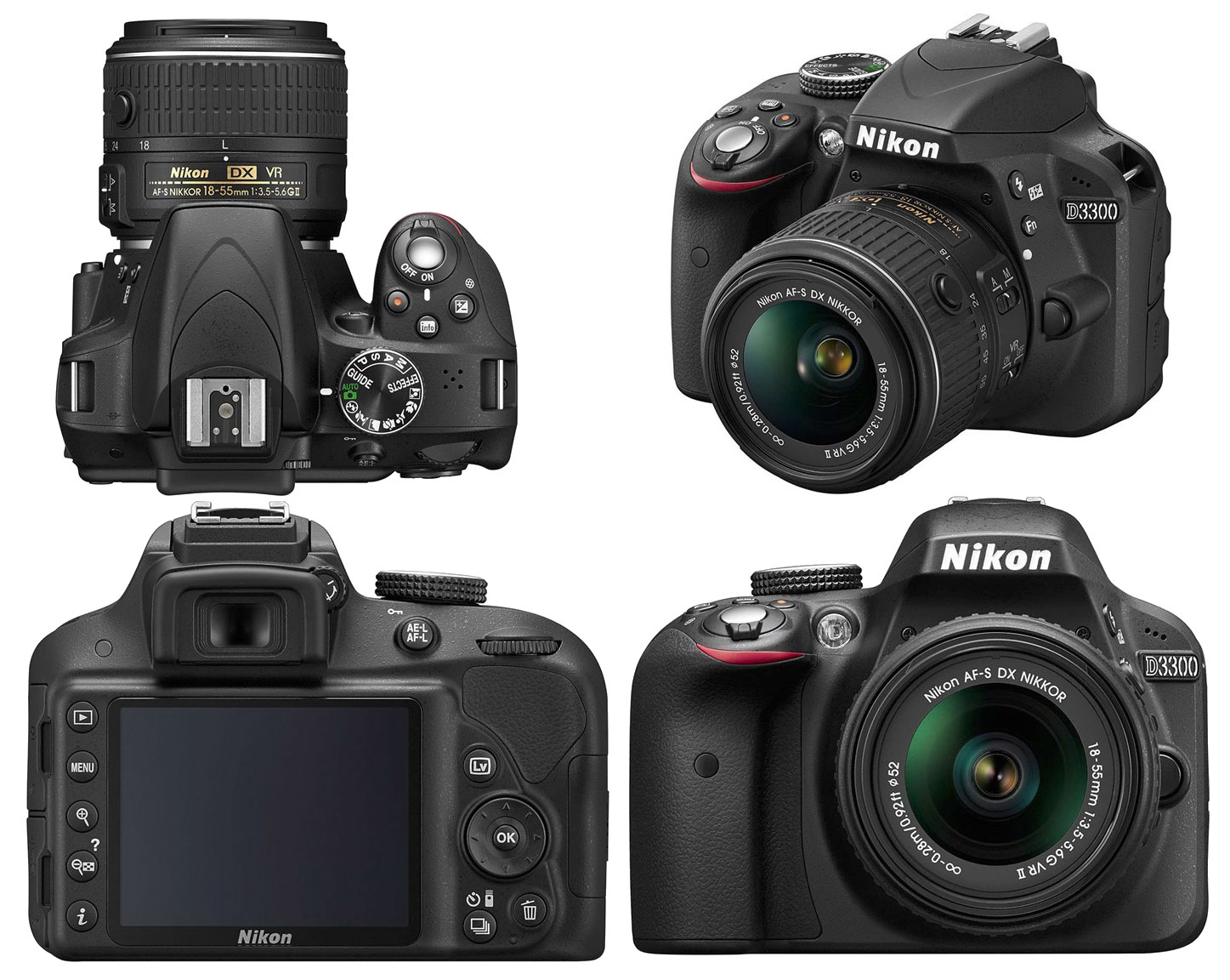 Nikon D3300 DSLR with 1855mm VR II Lens (Black) at Hunts