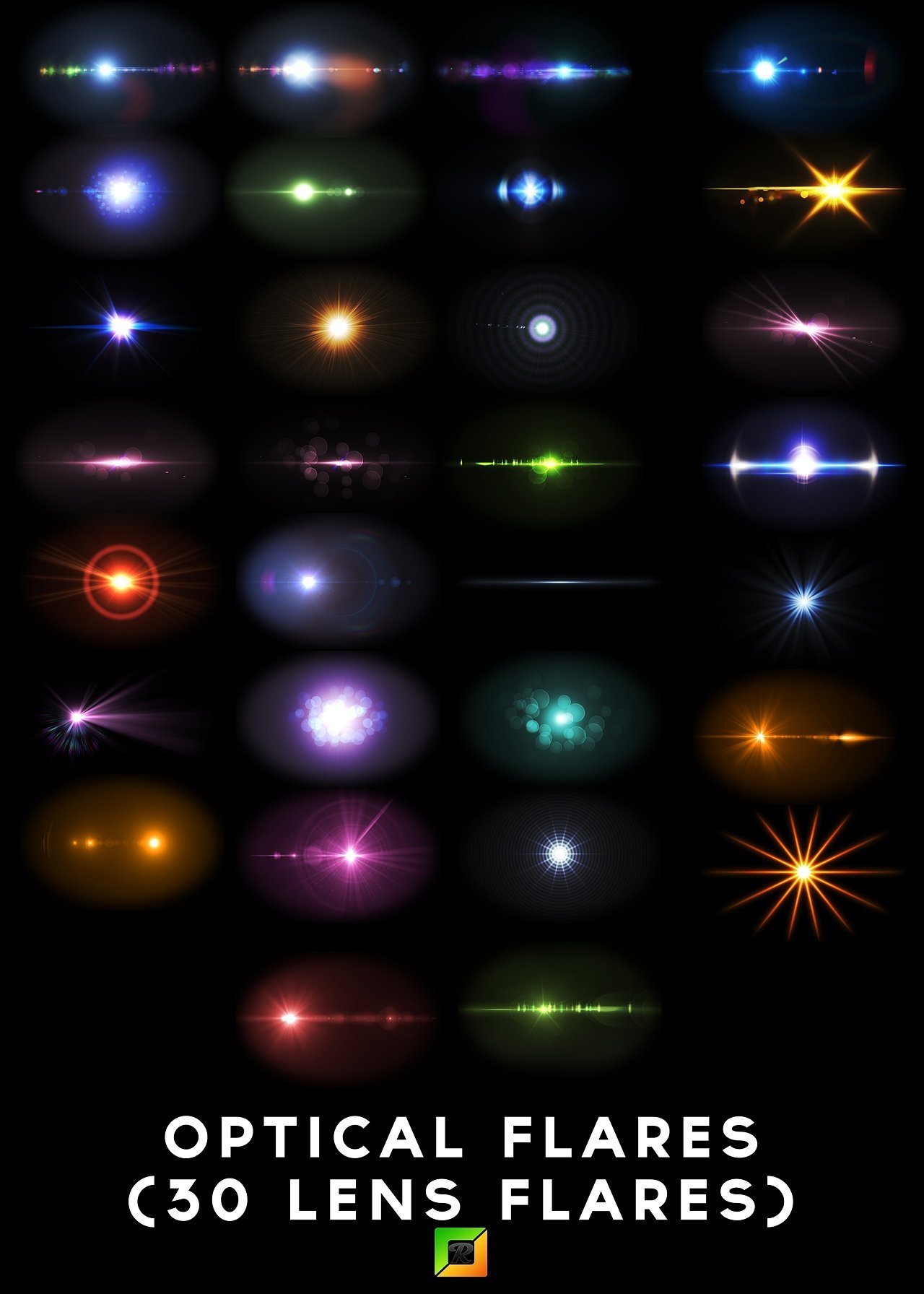 Optical Flares (30 Lens flares) (20130) Objects Design