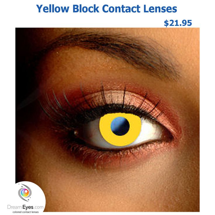 Yellow Block Contact Lenses Colored eye contacts. Yellow