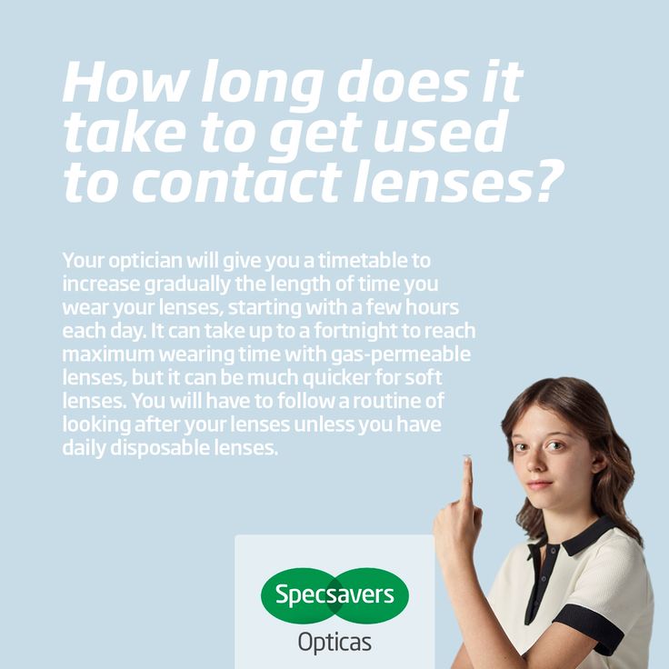 How long does it take to get used to contact lenses