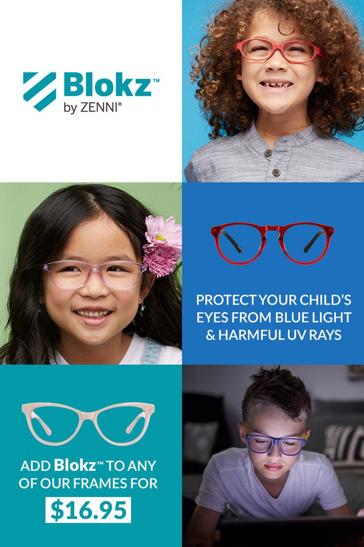 Blokz™ Blue Blocker Lenses from Zenni Zenni. Kid