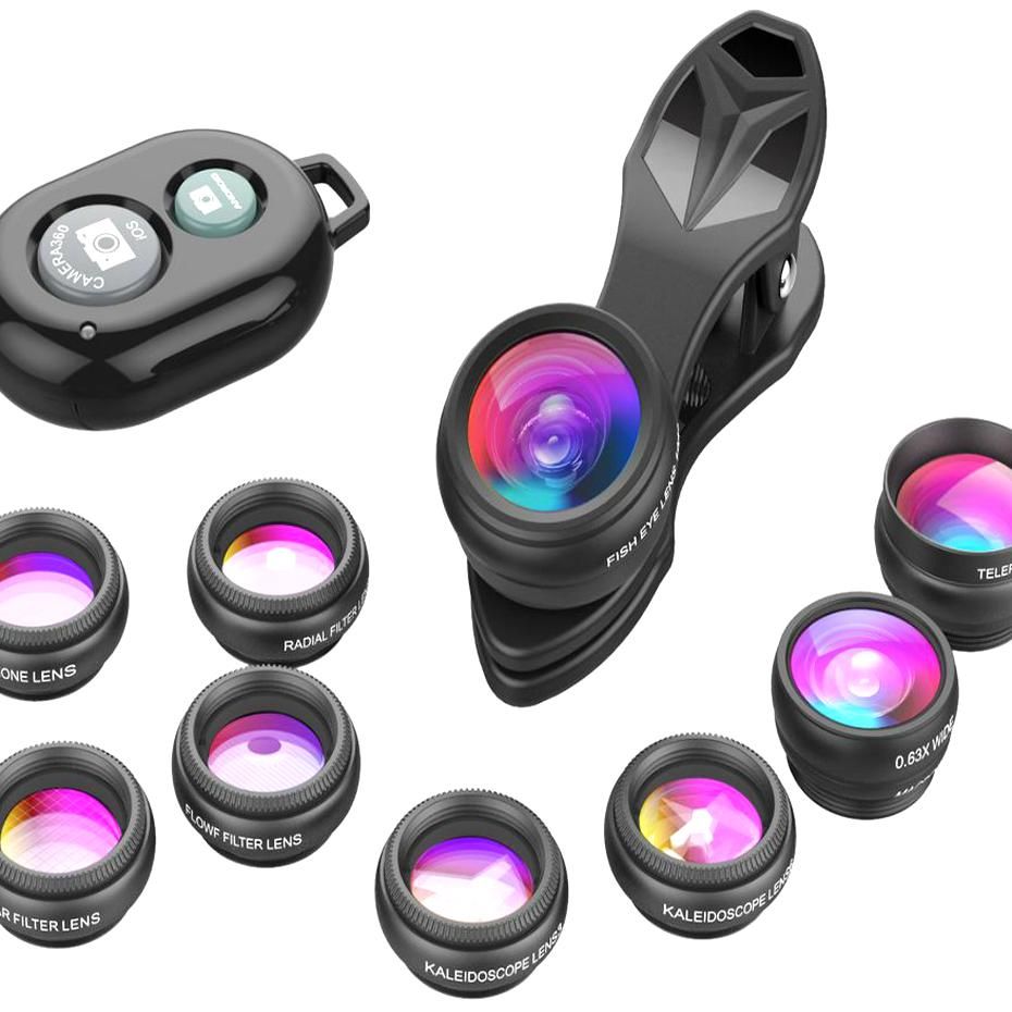 10 Lenses Phone Camera Lens Kit for iPhone and Samsung in