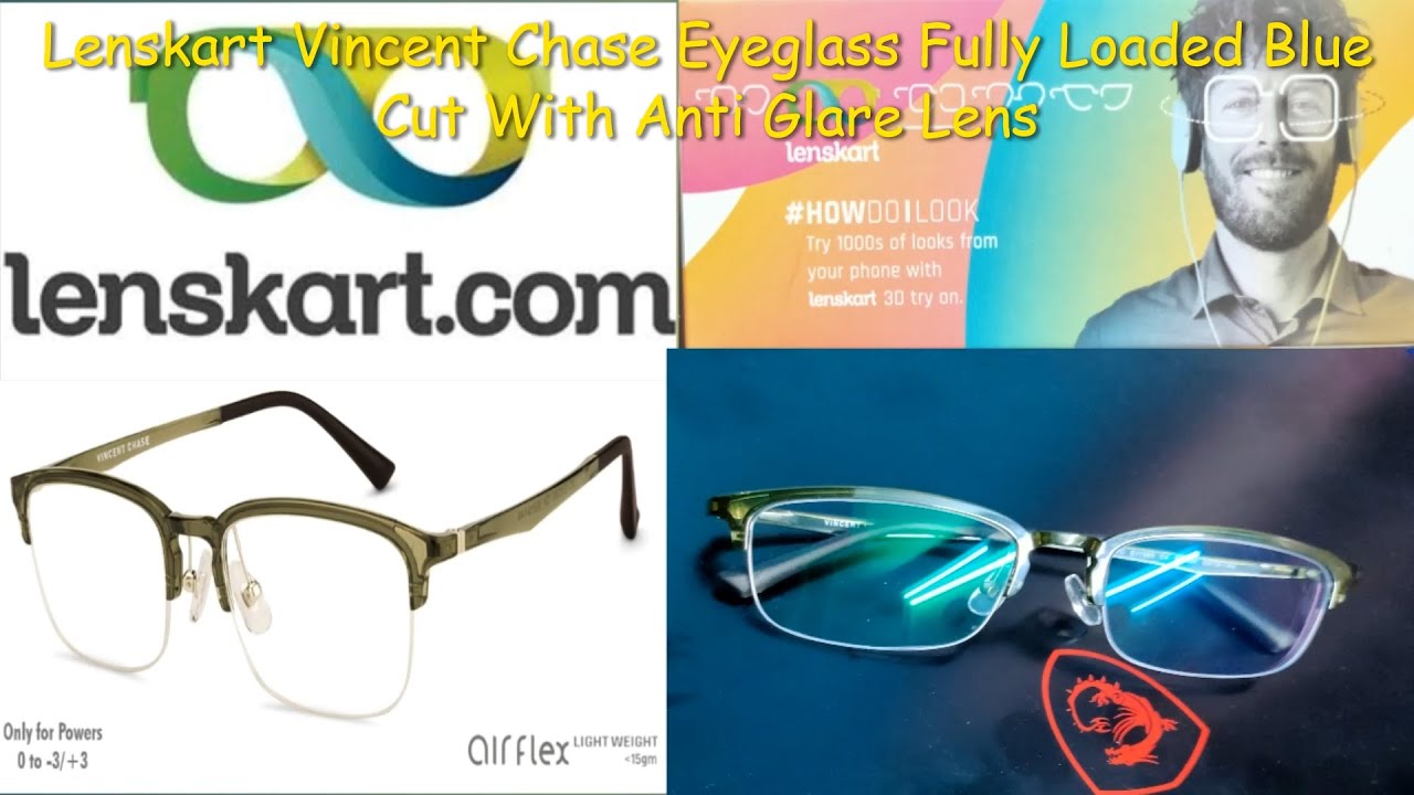 Lenskart Vincent Chase Eyeglass fully loaded Blue Cut with