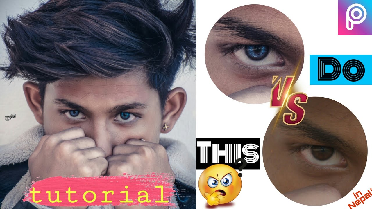 How to add realistic eye lens photo editing in nepali