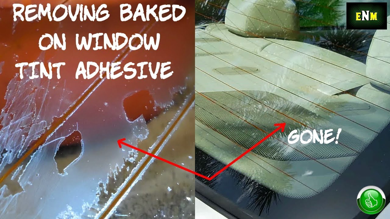 How To Remove Old BAKED ON Tint From Rear Window! YouTube
