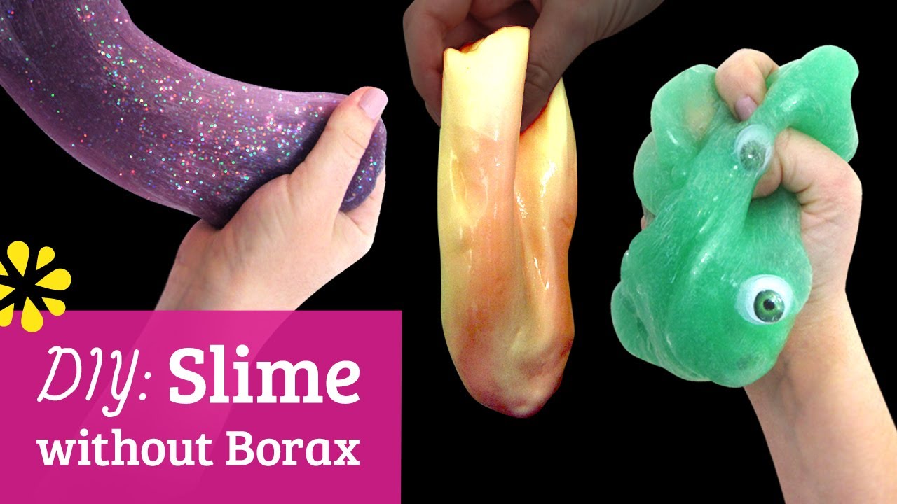 how to make glitter slime without borax or liquid starch