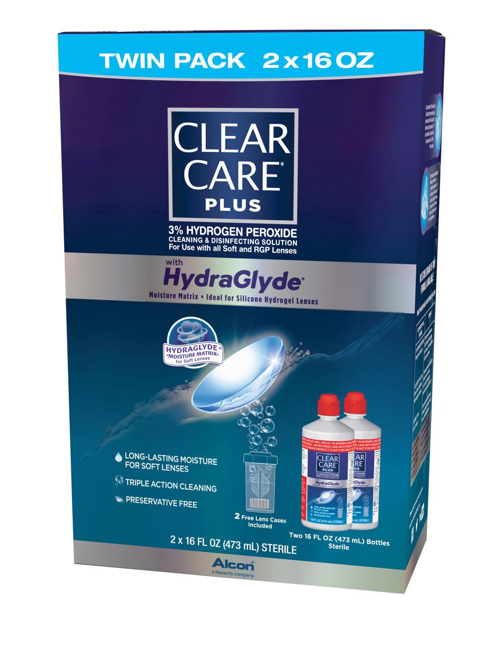 Product of Clear Care Plus Contact Lens Solution. 2 pk./16