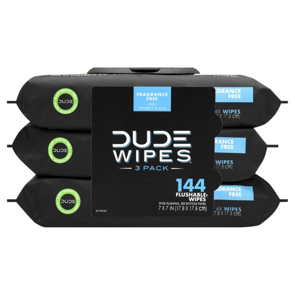 Dude Wipes 9063823 Disposable Wet Wipes Case of 4 Pack
