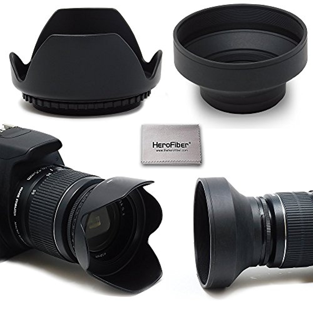 52mm Lens Hood Kit With 52mm Hard Lens Hood + 52mm Soft