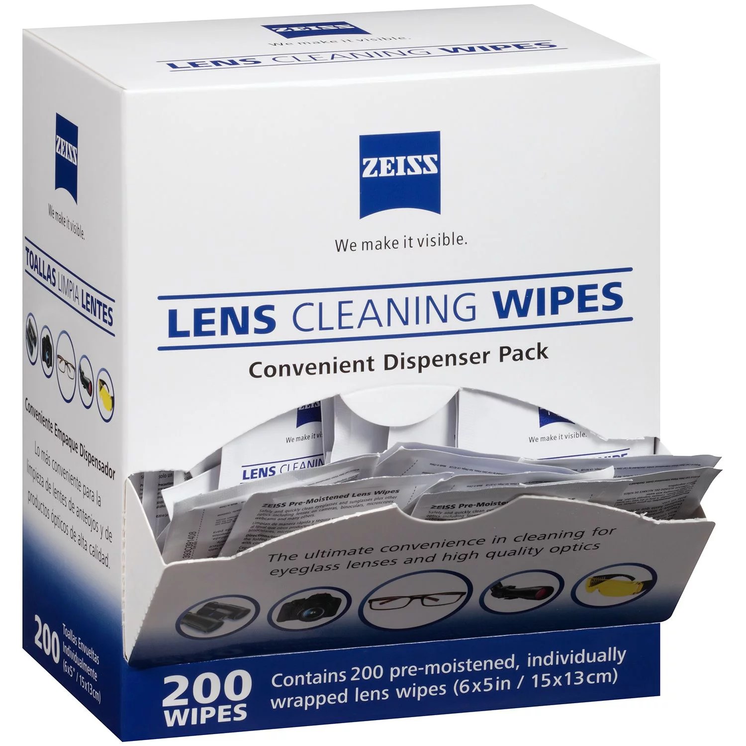Zeiss PreMoistened Lens Cleaning Wipes (200 ct