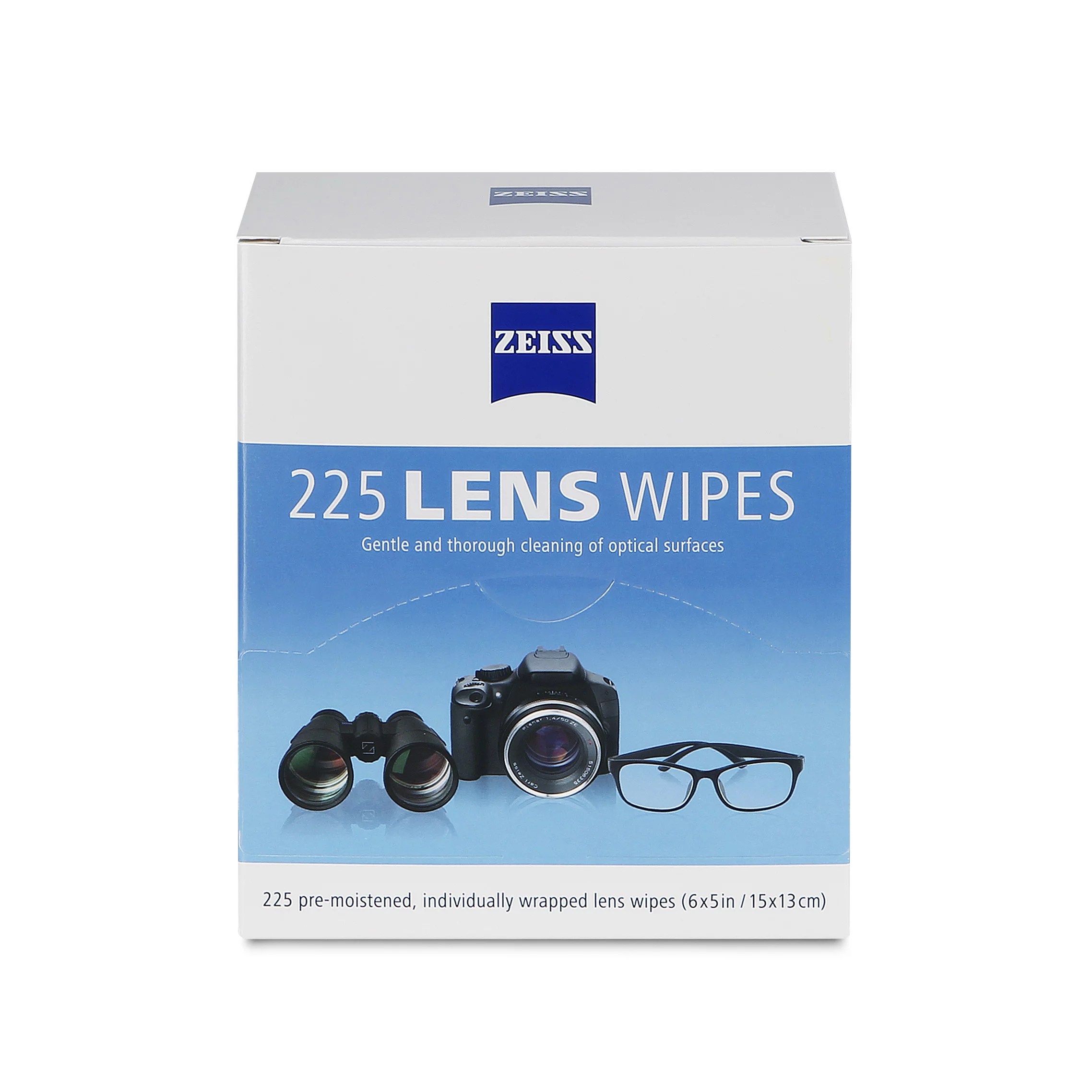 ZEISS Lens Wipes 225 PreMoistened Eyeglass Cleaning