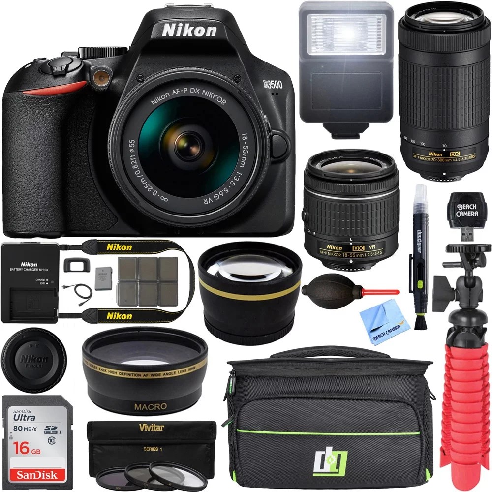 Nikon D3500 24.2MP DSLR Camera with AFP 1855mm VR Lens