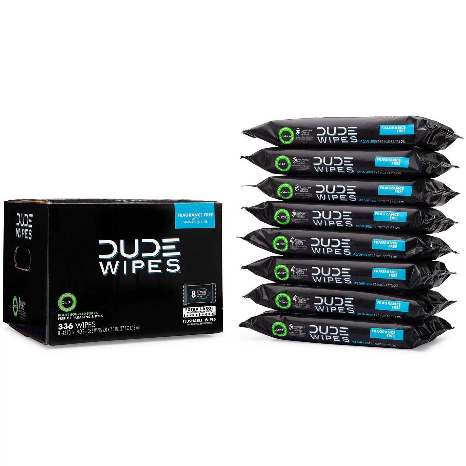 DUDE Wipes. Flushable Wipes. Extra Large and Fragrance