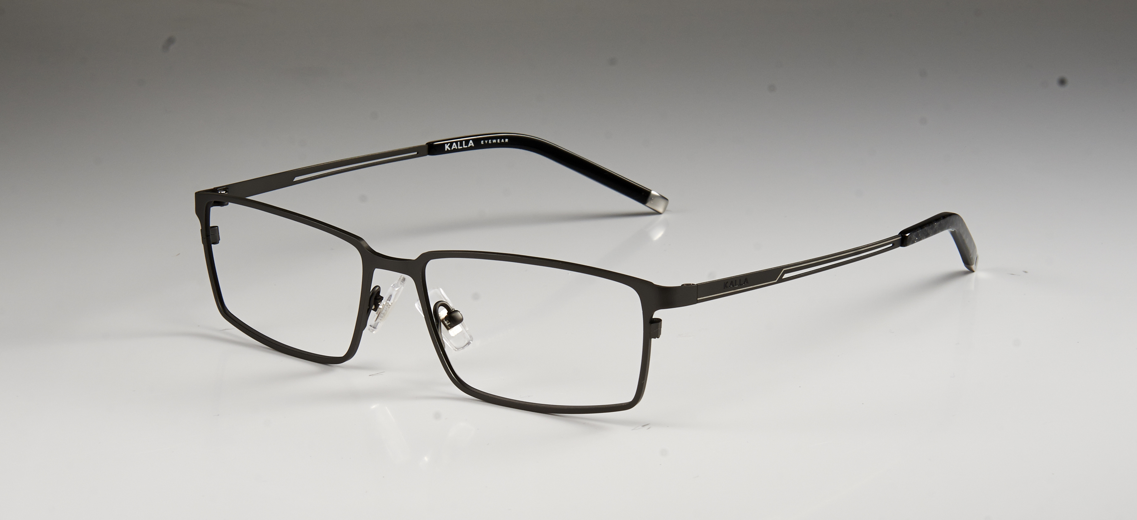 KALLA. KL8014C2. Eyeglasses Gray Rectangle Unisex Optical