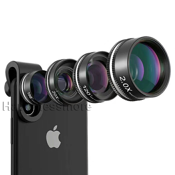 4in1 Cell Phone Camera Lens Fisheye Wide Macro Telescope