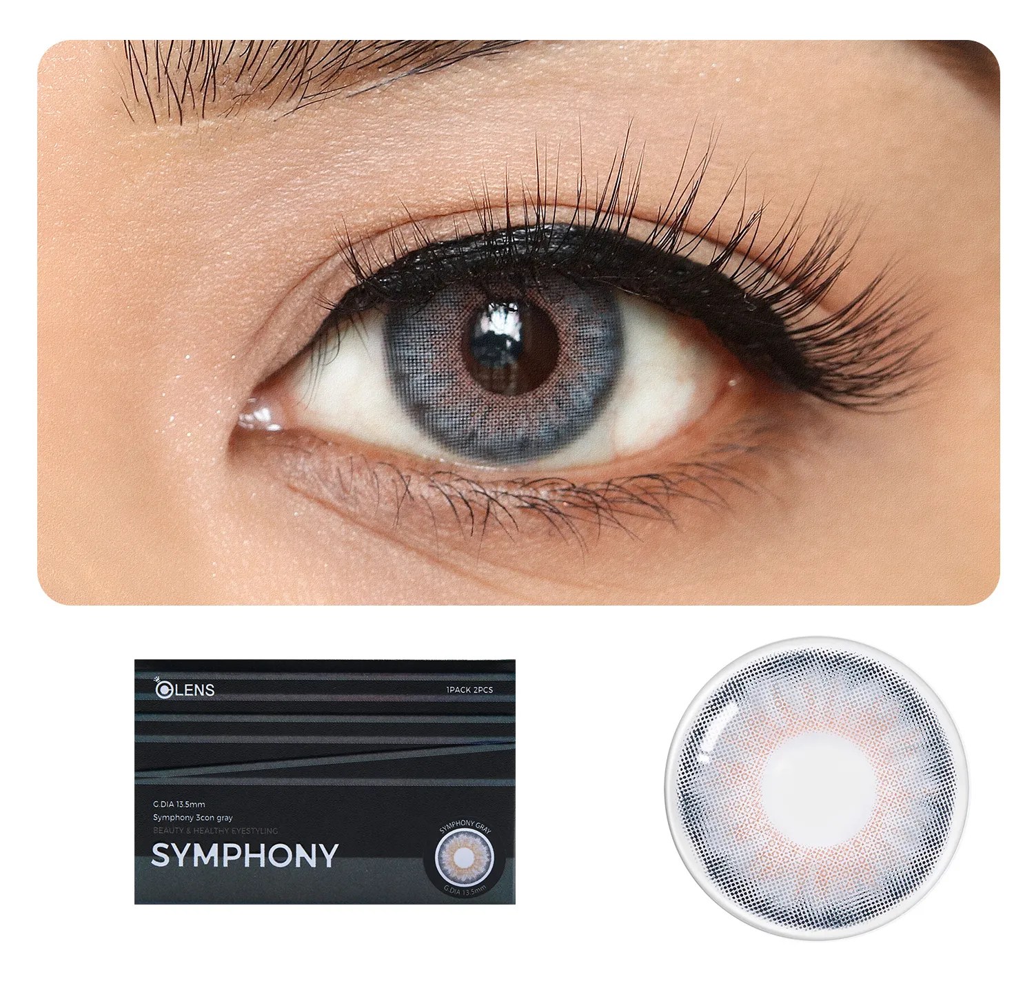 OLens Symphony Coloured Contact Lenses Grey Buy OLens