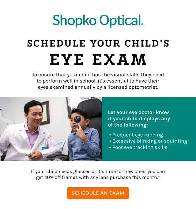 Shopko Rule Out Vision Problems for Your Child Book Their