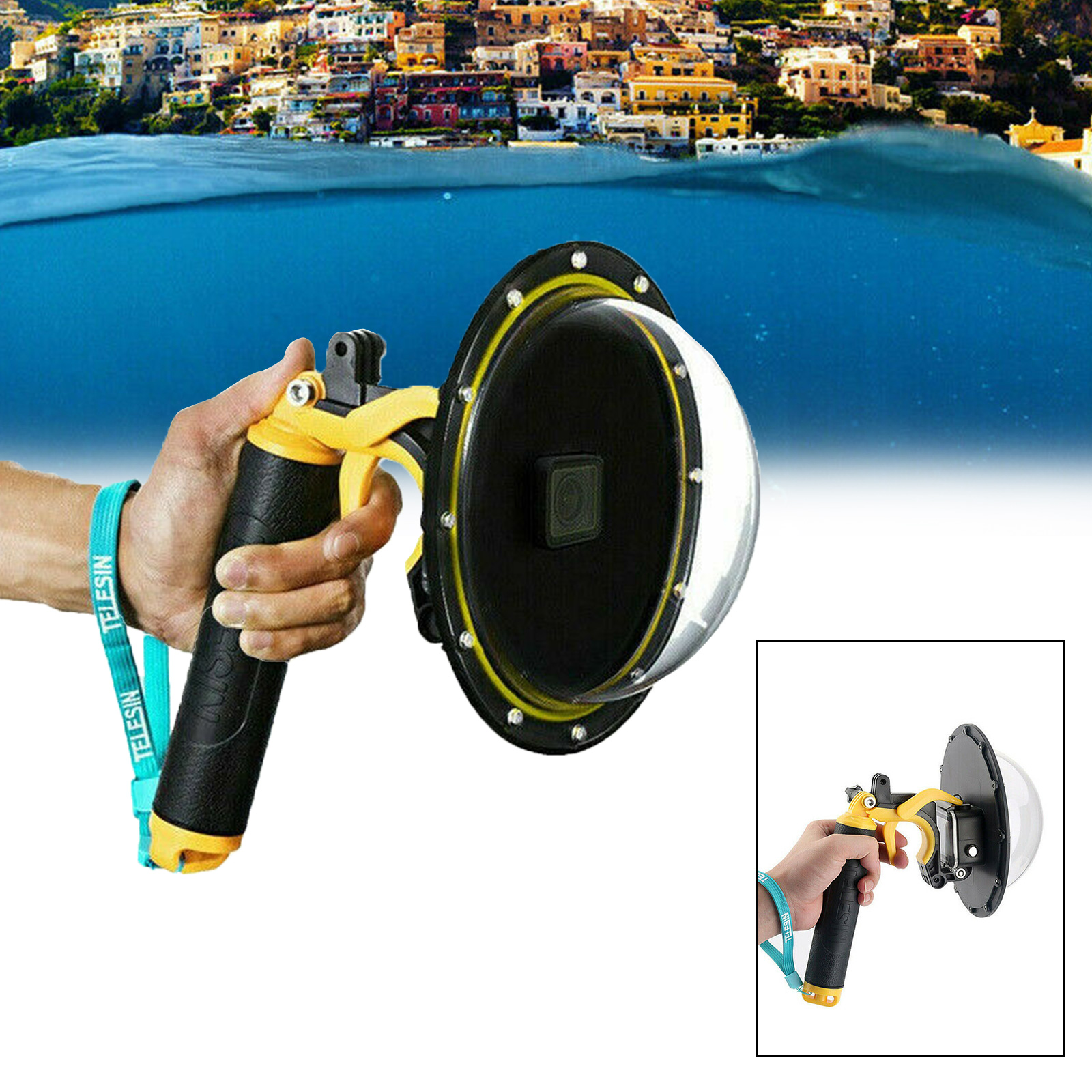 TELESIN Dome Port Underwater Diving Camera Lens Cover for