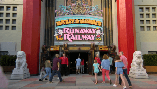 Mickey and Minnie's runaway railway sign on the Chinese stage