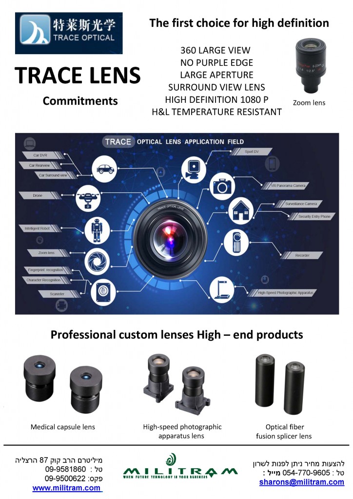 The first choice for high definition. TRACE LENS Militram