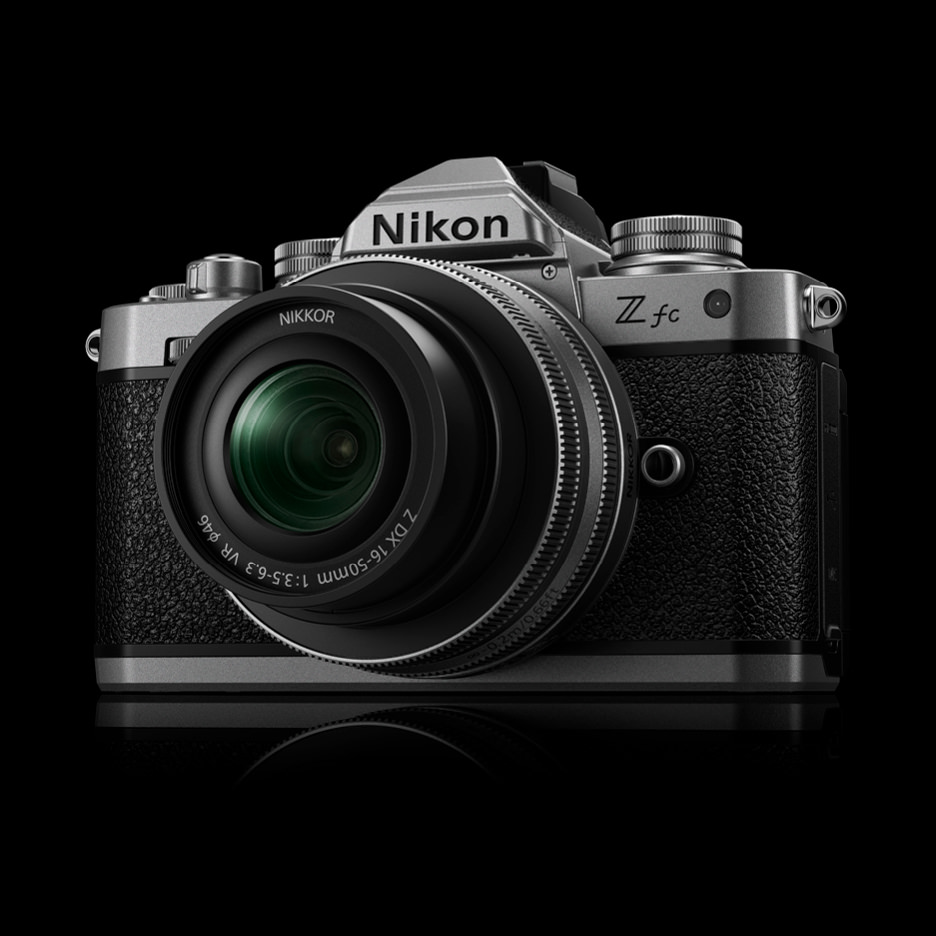 Nikon Z fc camera. Nikkor Z 28mm f/2.8. and silver 1650mm
